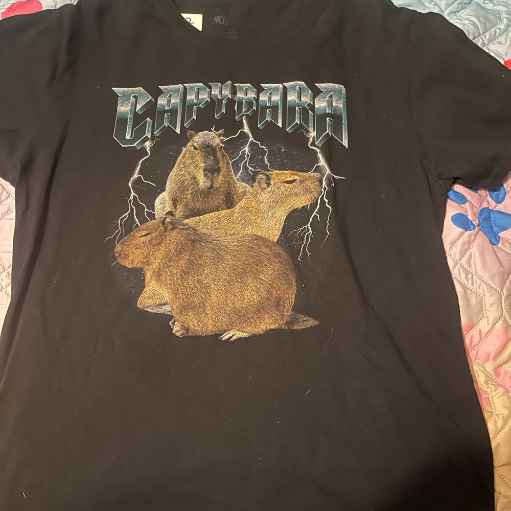 #32 Hot Topic Black Capybara Short Sleeve Tee